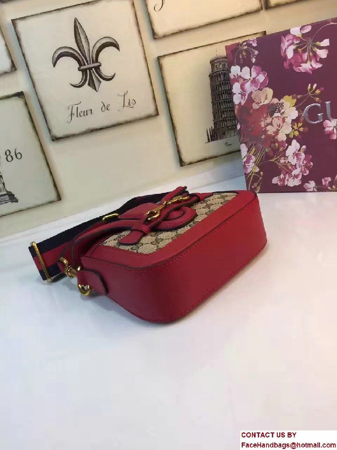 Gucci Lady Web Original GG Canvas Shoulder Small Bag 384821 Red