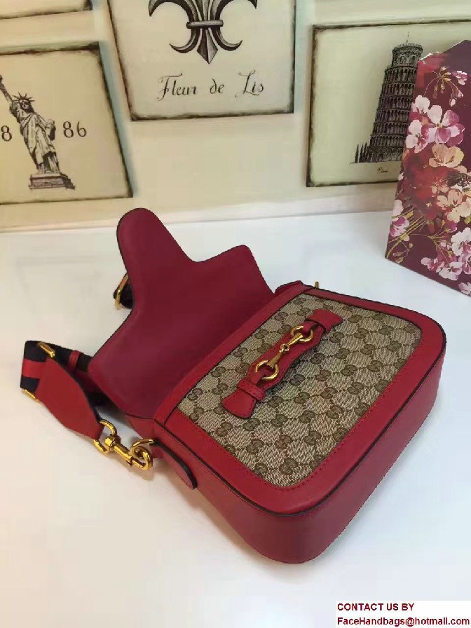 Gucci Lady Web Original GG Canvas Shoulder Small Bag 384821 Red