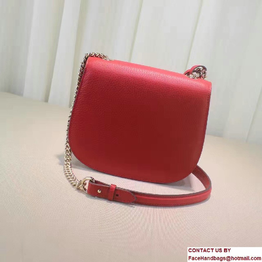 Gucci Leather Tassel Chain Shoulder Bag 387610 Red 2016