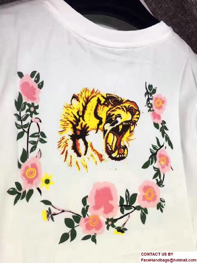 Gucci Logo Print Cotton T-Shirt White 2017