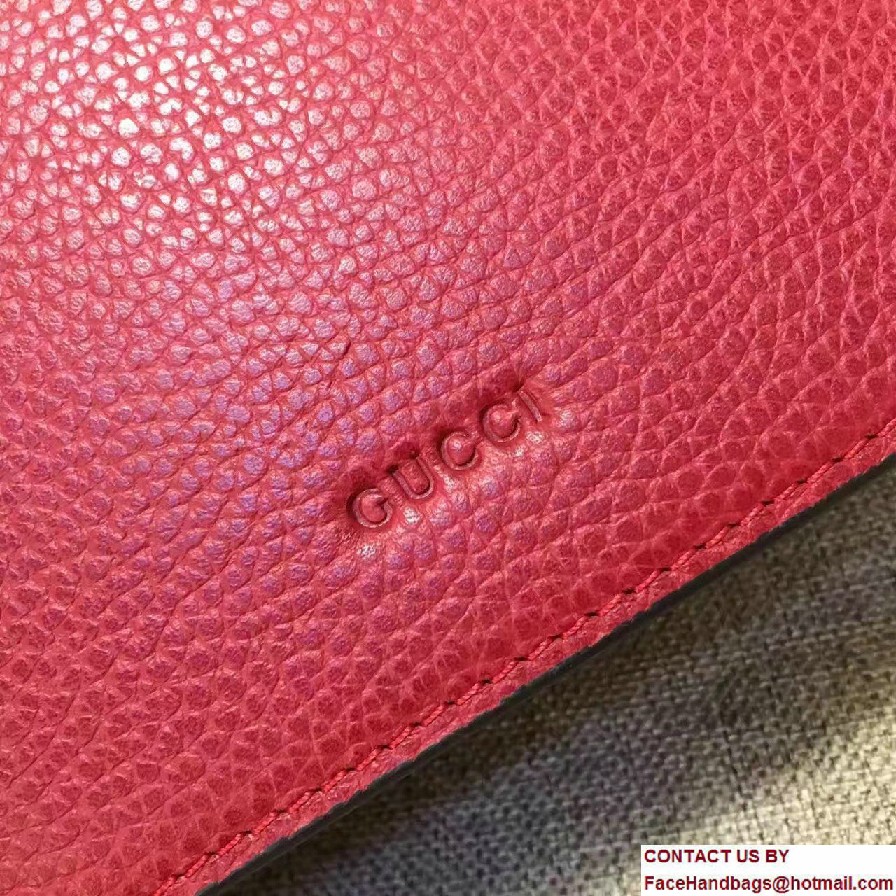 Gucci Mini Dionysus Leather Shoulder Bag 421970 Red 2017