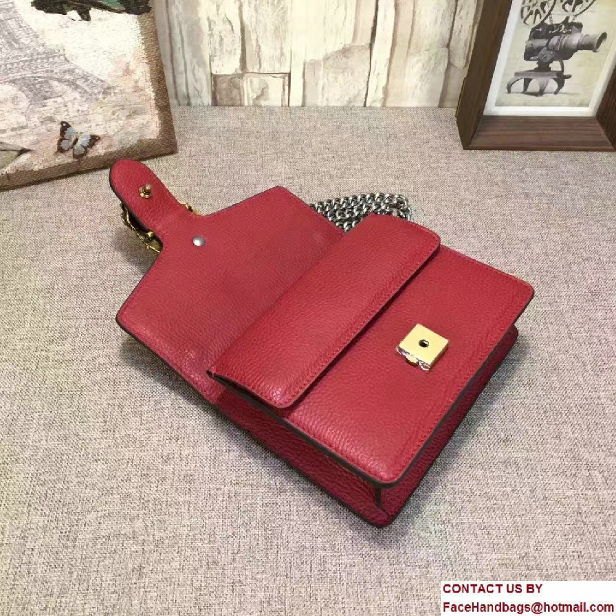 Gucci Mini Dionysus Leather Shoulder Bag 421970 Red 2017