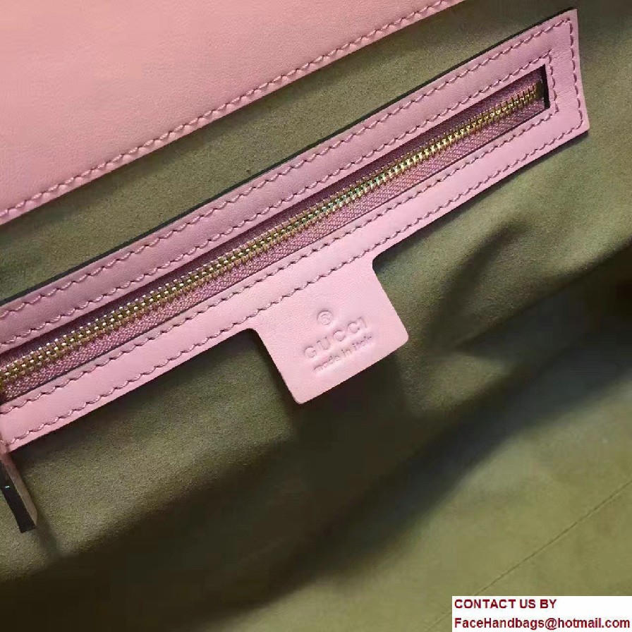 Gucci Nymphea Leather Top Handle Medium Bag 453766 Pink 2016