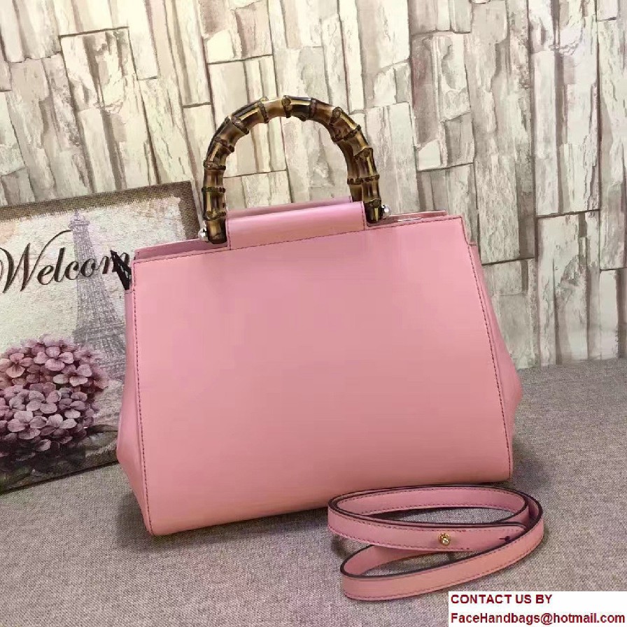 Gucci Nymphea Leather Top Handle Medium Bag 453766 Pink 2016