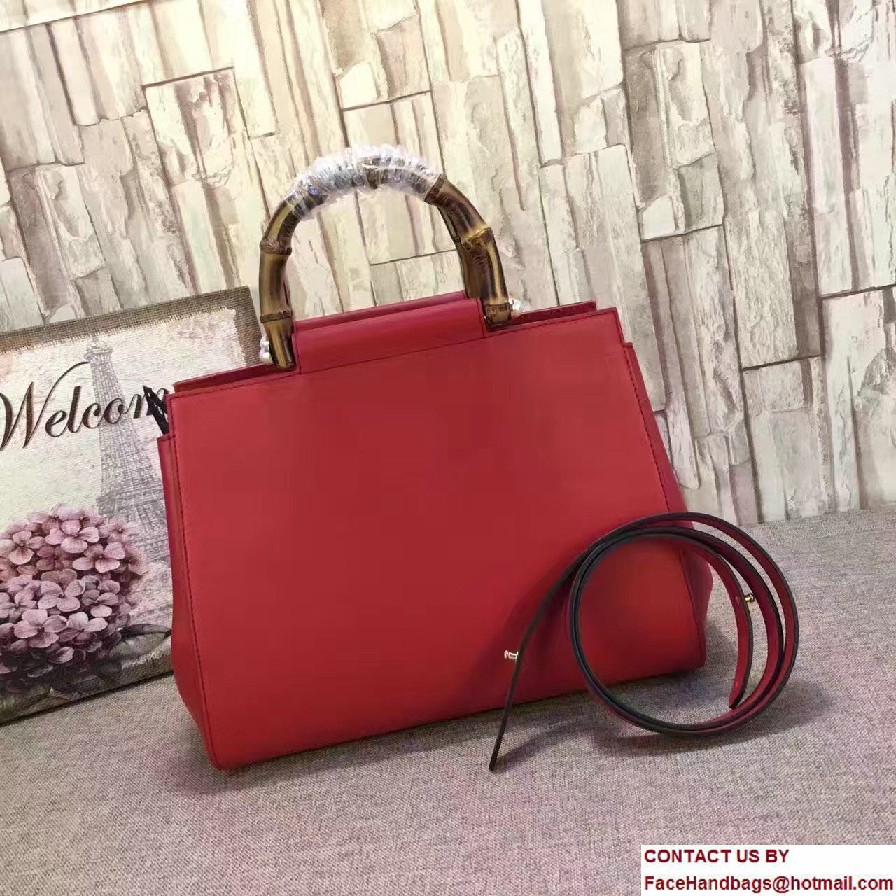 Gucci Nymphea Leather Top Handle Medium Bag 453766 Red 2016