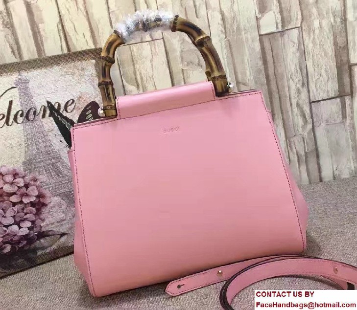 Gucci Nymphea Leather Top Handle Small Bag 453767 Pink 2016