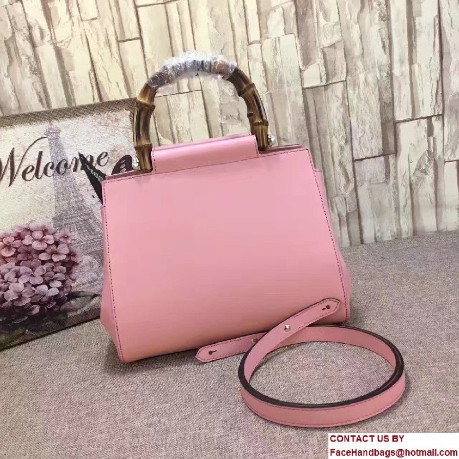 Gucci Nymphea Leather Top Handle Small Bag 453767 Pink 2016