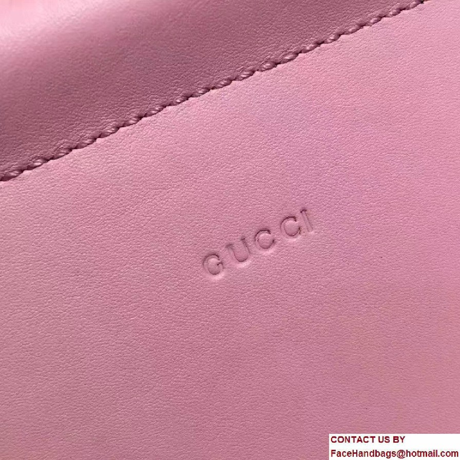 Gucci Nymphea Leather Top Handle Small Bag 453767 Pink 2016