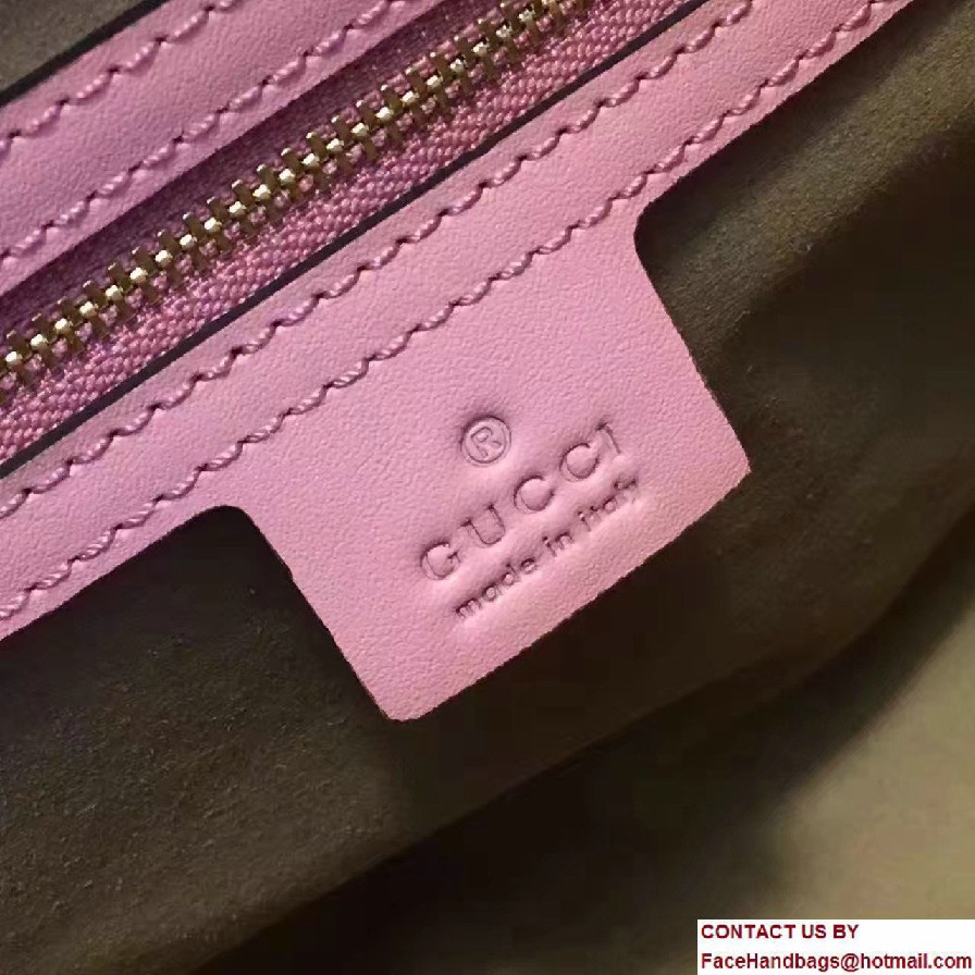 Gucci Nymphea Leather Top Handle Small Bag 453767 Pink 2016