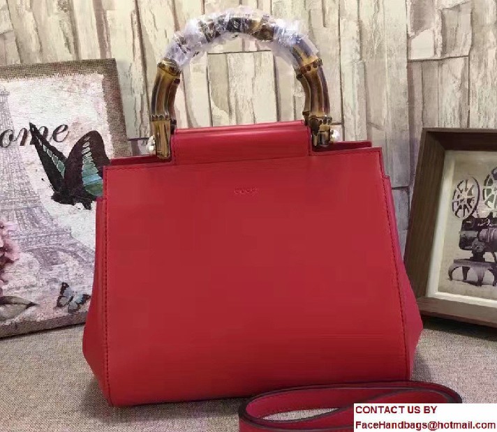 Gucci Nymphea Leather Top Handle Small Bag 453767 Red 2016 - Click Image to Close