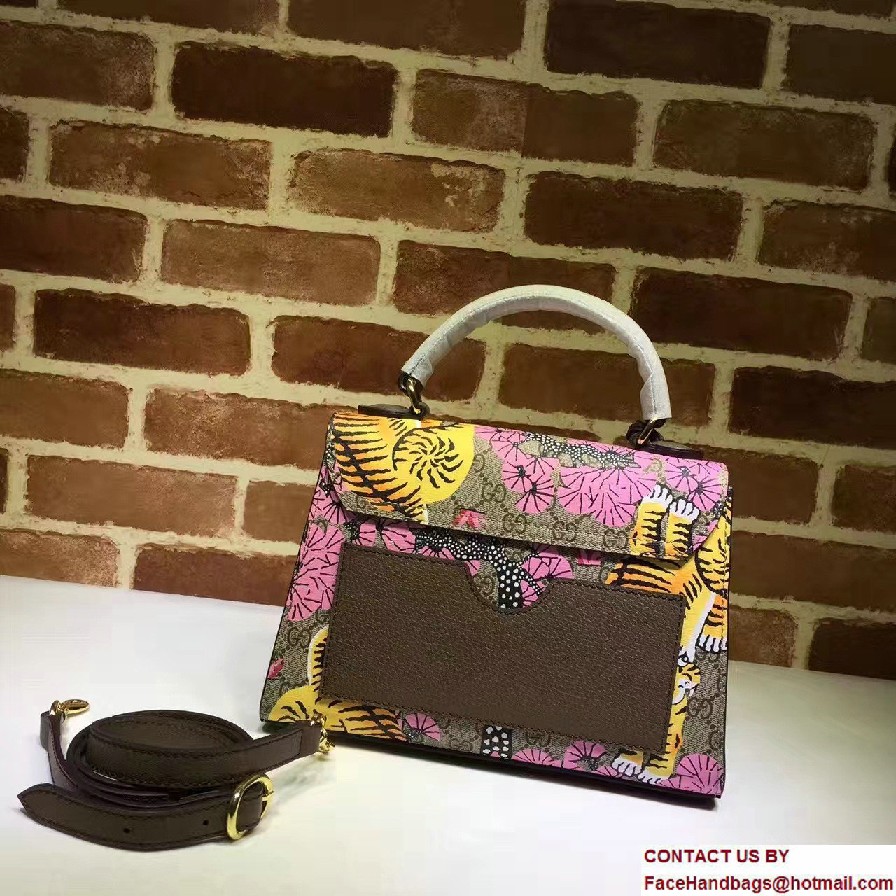 Gucci Padlock Bengal Top Handle Small Bag 453188 Pink 2016