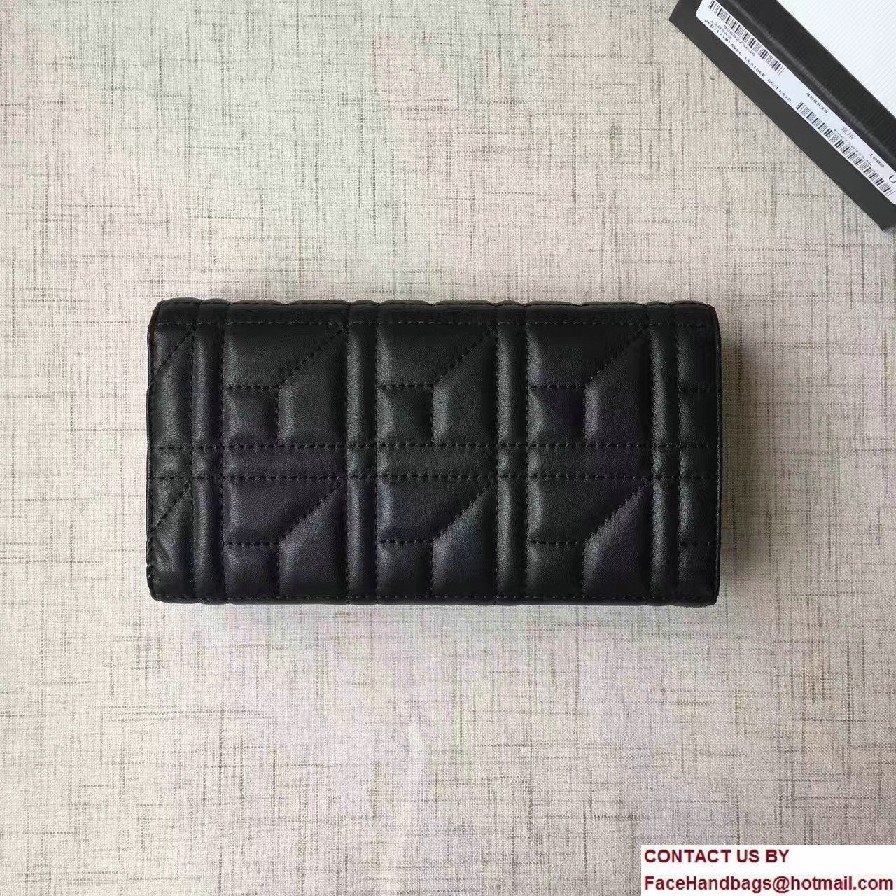 Gucci Pearl Logo GG Marmont Matelasse Chevron Continental Wallet 443436 Black 2016