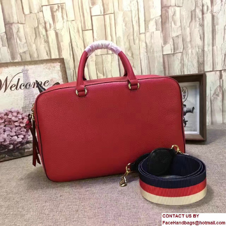 Gucci Snake Print Leather Top Handle Large Bag 453564 Red 2017