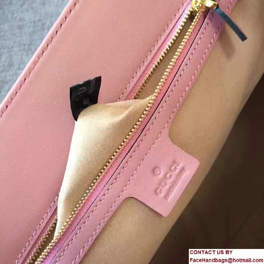 Gucci Soft Signature Top Handle Large Bag 453704 Pink 2017