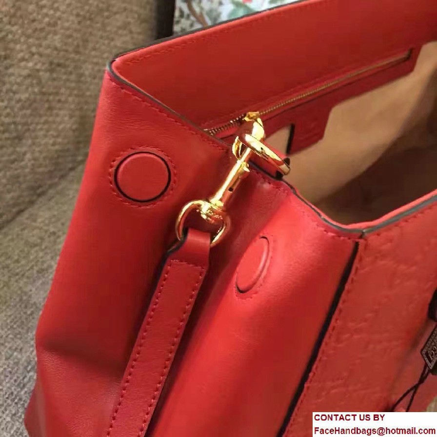 Gucci Soft Signature Top Handle Large Bag 453704 Red 2017