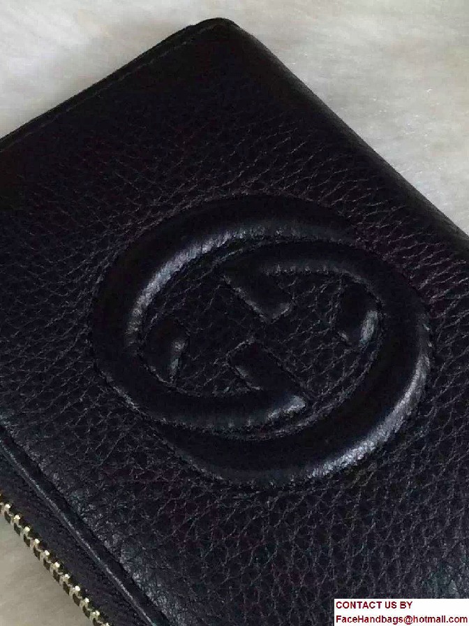 Gucci Soho Leather Disco Small Wallet 351484 Black