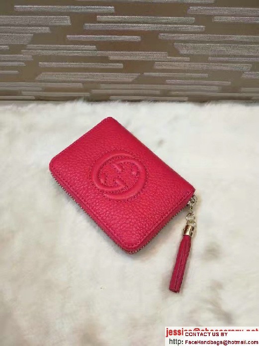 Gucci Soho Leather Disco Small Wallet 351484 Fuchsia