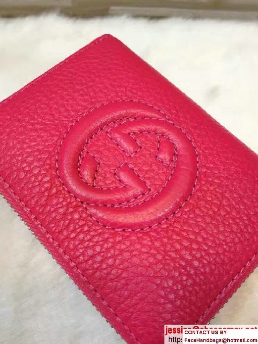 Gucci Soho Leather Disco Small Wallet 351484 Fuchsia