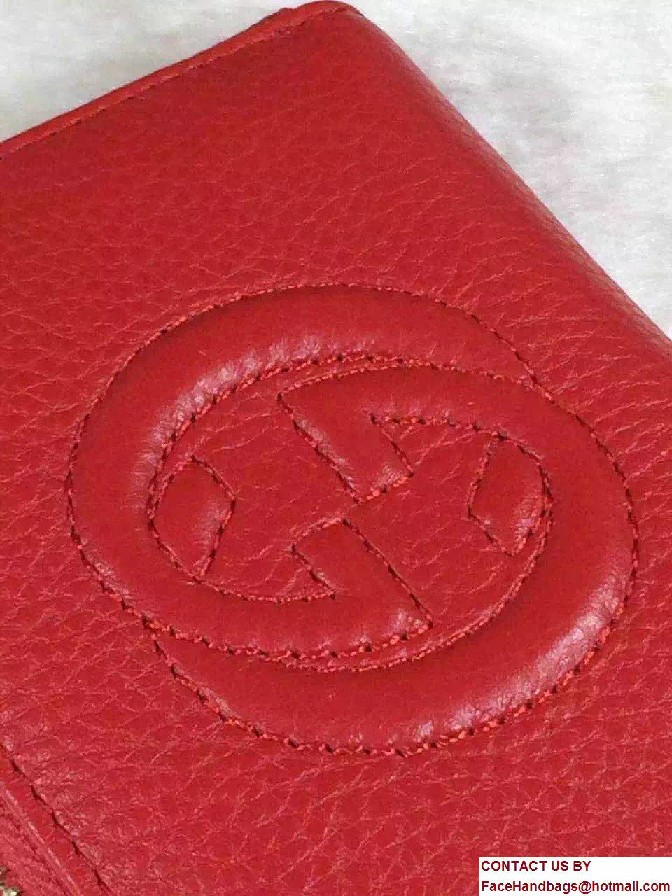 Gucci Soho Leather Disco Small Wallet 351484 Red