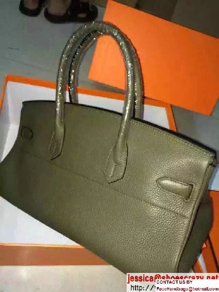 Hermes Birkin 42cm Bag in Original Togo Leather Bag Army Green