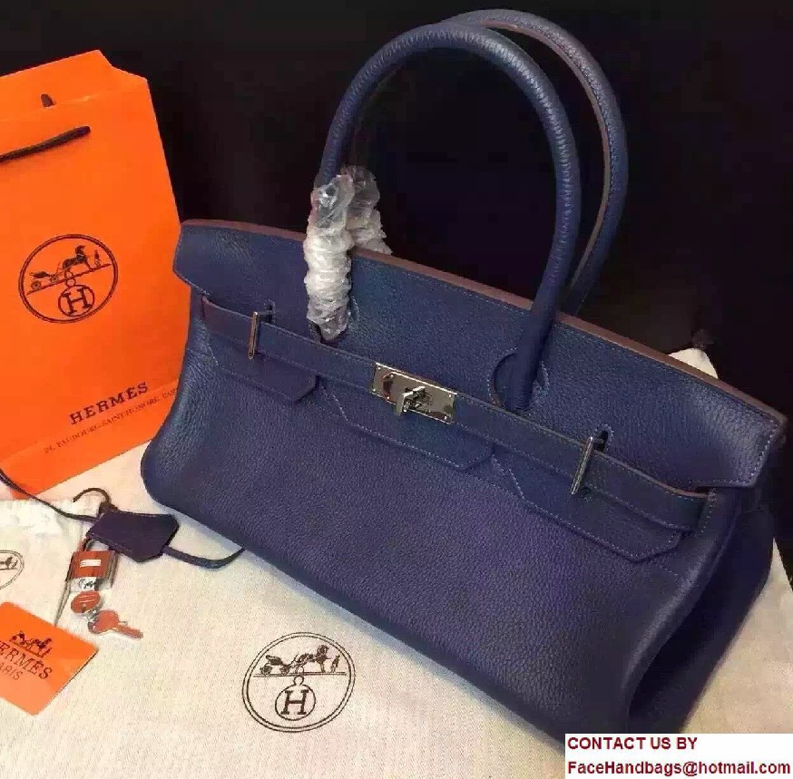 Hermes Birkin 42cm Bag in Original Togo Leather Bag Dark Blue - Click Image to Close