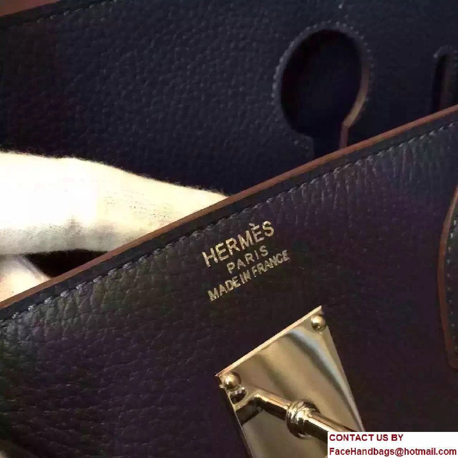 Hermes Birkin 42cm Bag in Original Togo Leather Bag Dark Blue