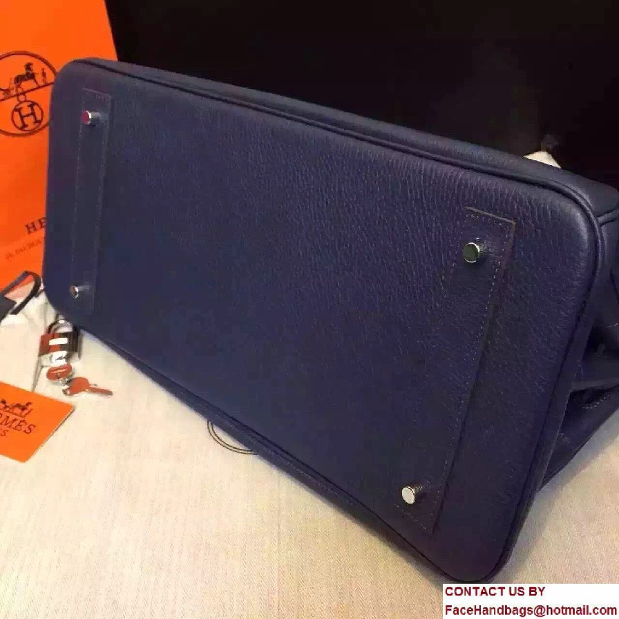 Hermes Birkin 42cm Bag in Original Togo Leather Bag Dark Blue