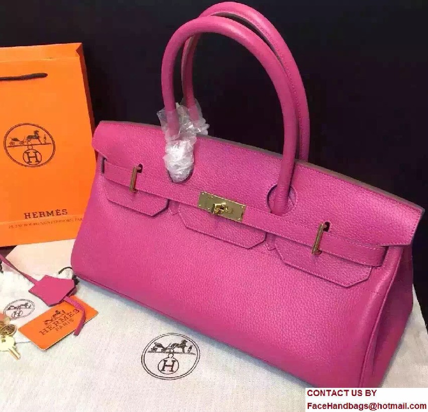 Hermes Birkin 42cm Bag in Original Togo Leather Bag Fuchsia - Click Image to Close