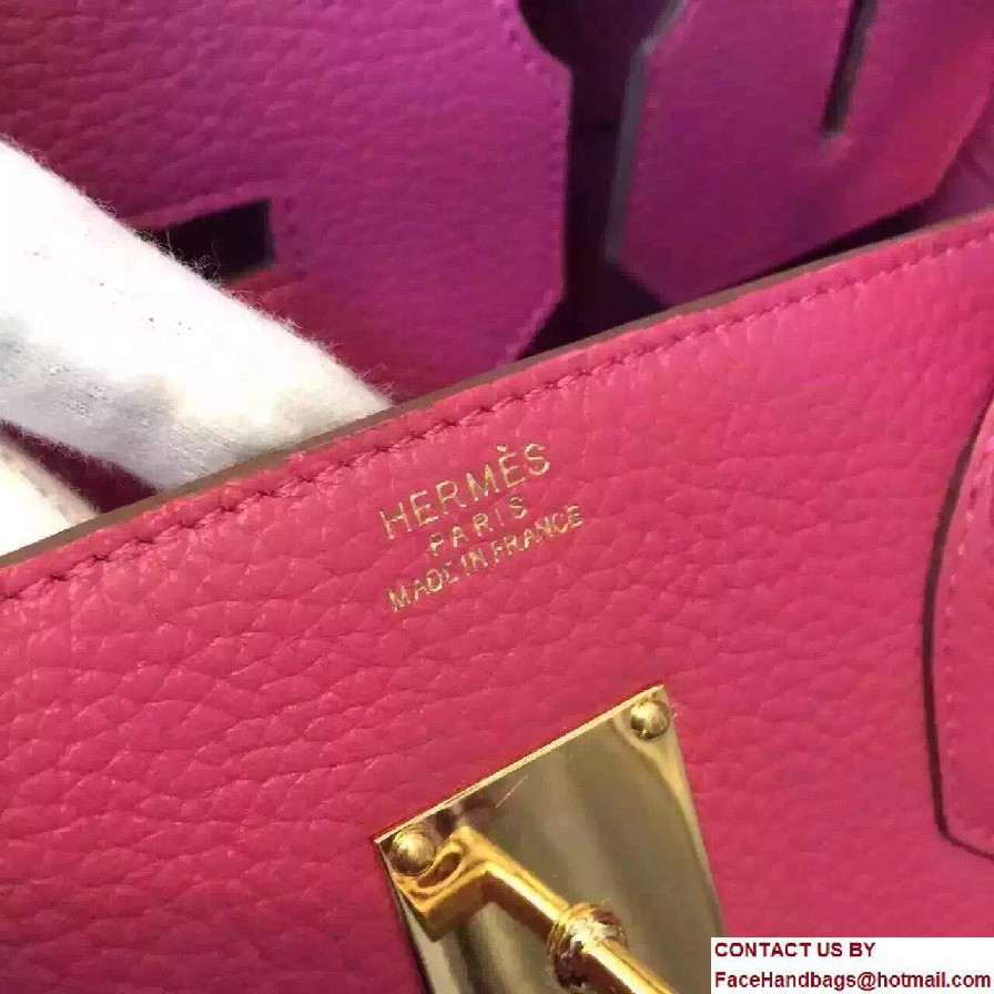 Hermes Birkin 42cm Bag in Original Togo Leather Bag Fuchsia