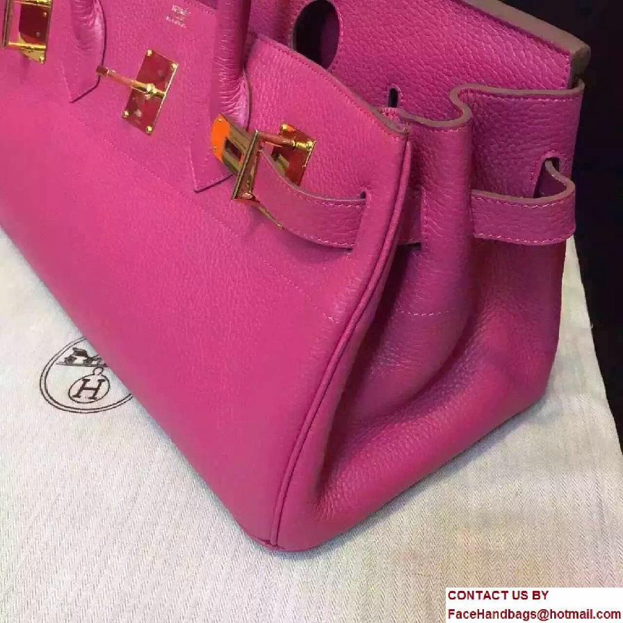 Hermes Birkin 42cm Bag in Original Togo Leather Bag Fuchsia