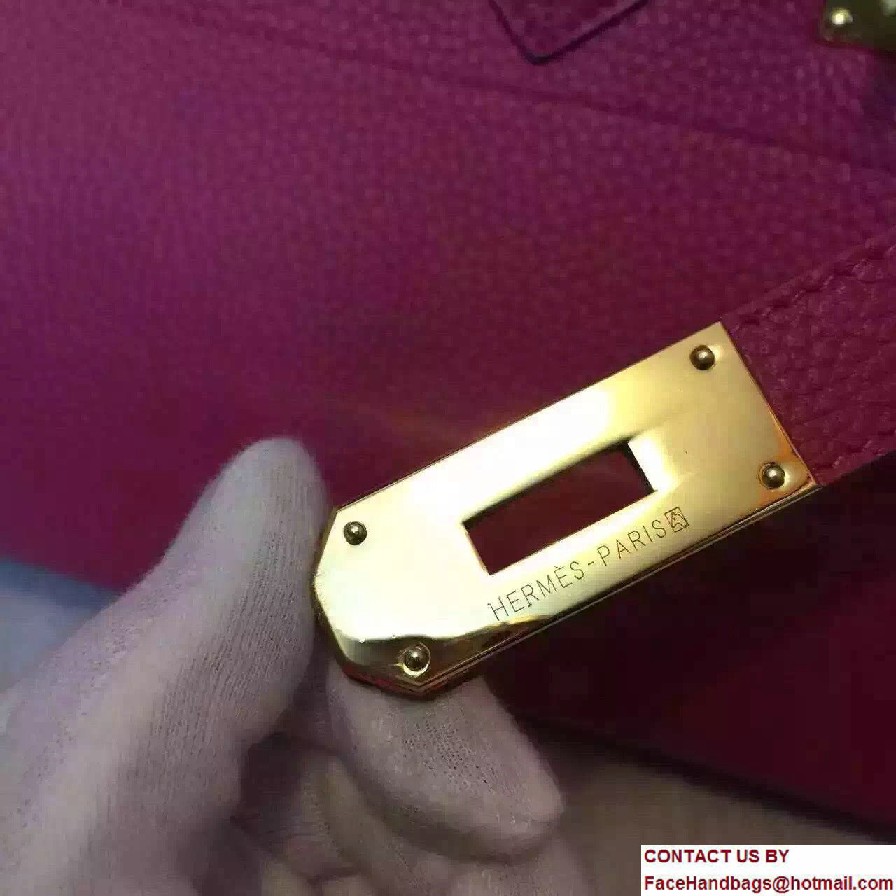 Hermes Birkin 42cm Bag in Original Togo Leather Bag Fuchsia