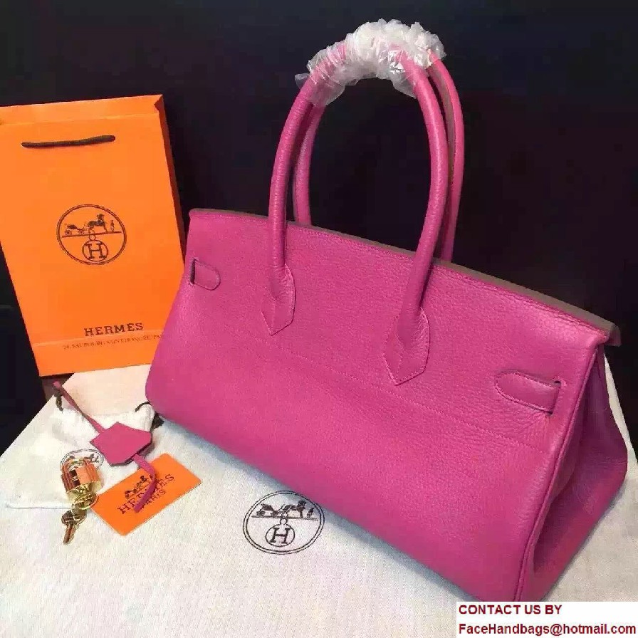 Hermes Birkin 42cm Bag in Original Togo Leather Bag Fuchsia