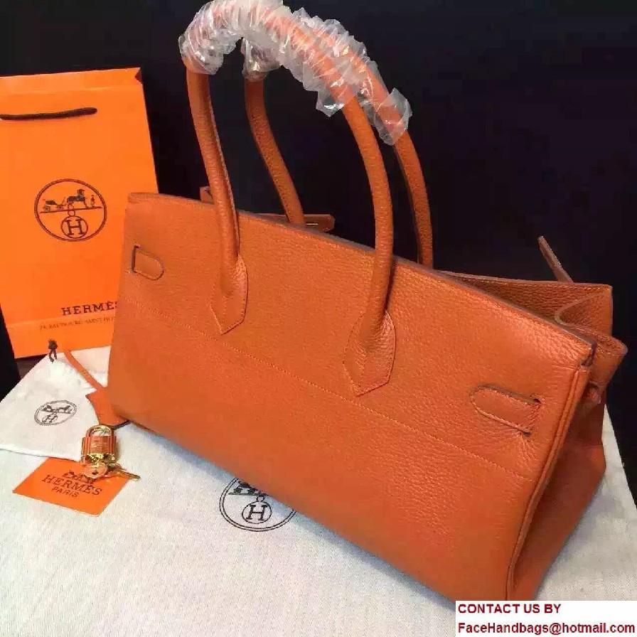 Hermes Birkin 42cm Bag in Original Togo Leather Bag Orange