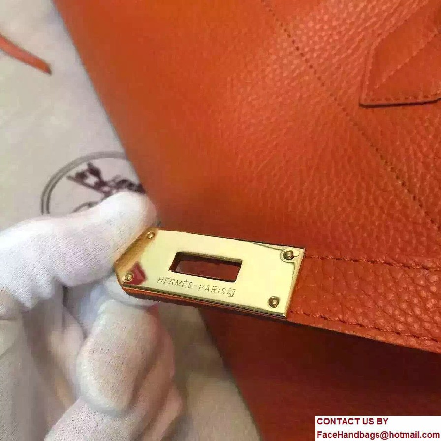 Hermes Birkin 42cm Bag in Original Togo Leather Bag Orange