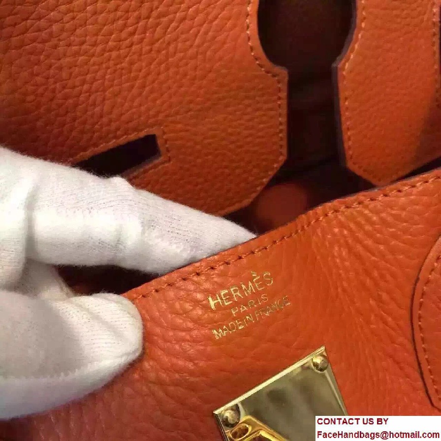 Hermes Birkin 42cm Bag in Original Togo Leather Bag Orange