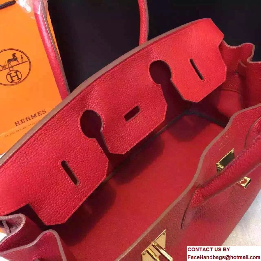 Hermes Birkin 42cm Bag in Original Togo Leather Bag Red