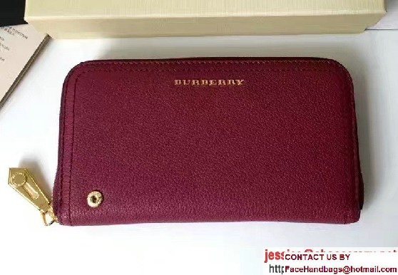 Leather Ziparound Wallet 40224242 Dark Red 2017