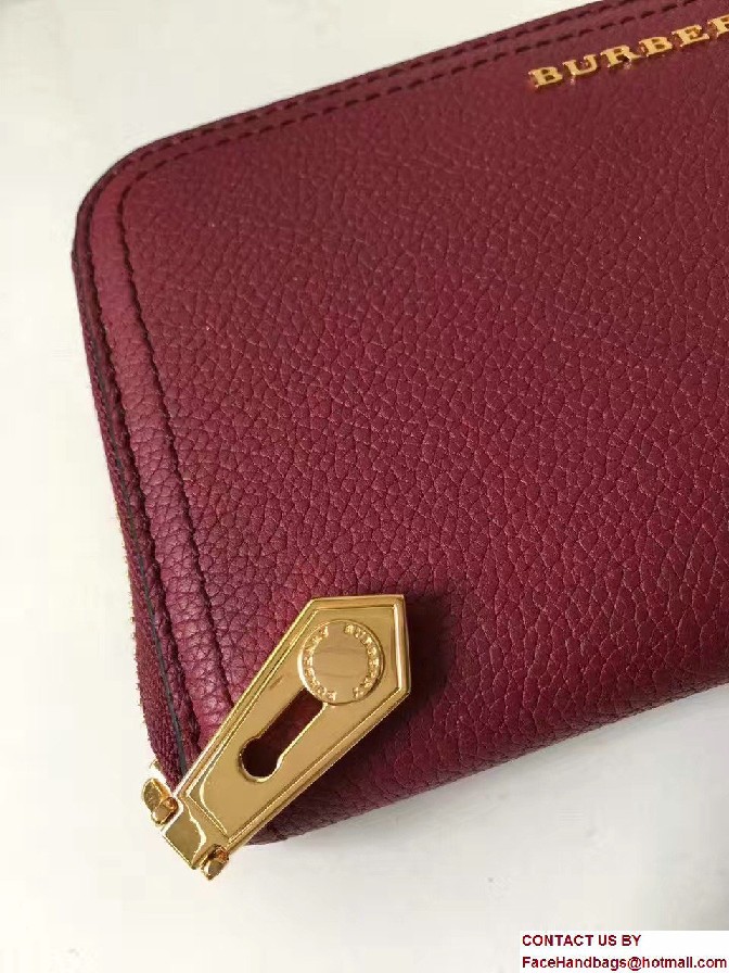 Leather Ziparound Wallet 40224242 Dark Red 2017