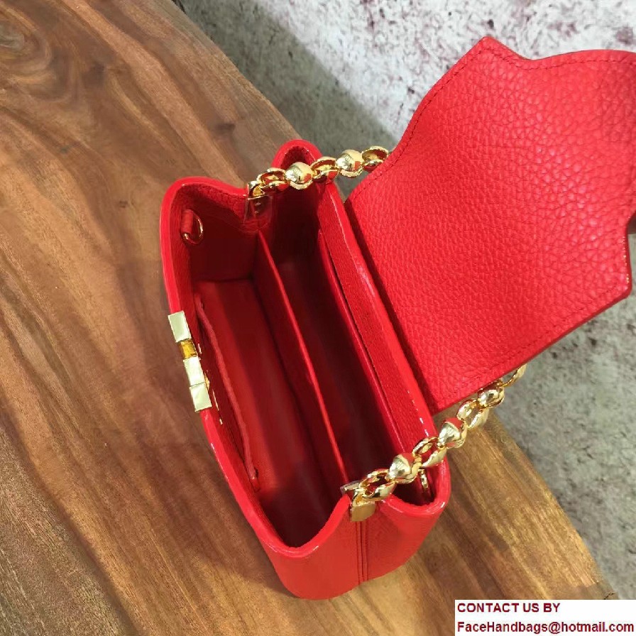 Louis Vuitton Capucines Mini Chain Bag M42935 Red Cruise 2017