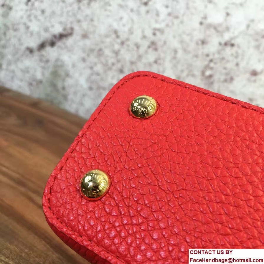 Louis Vuitton Capucines Mini Chain Bag M42935 Red Cruise 2017