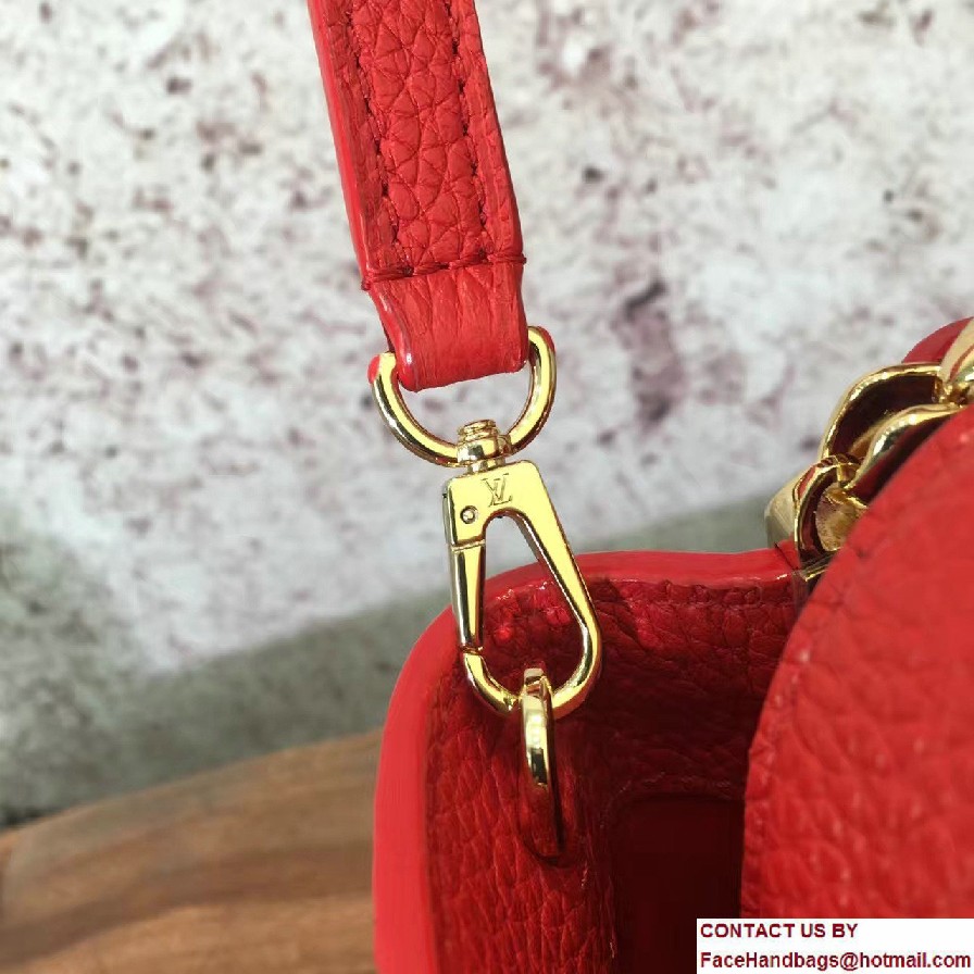 Louis Vuitton Capucines Mini Chain Bag M42935 Red Cruise 2017