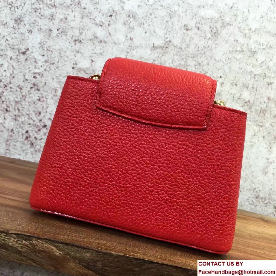 Louis Vuitton Capucines Mini Chain Bag M42935 Red Cruise 2017