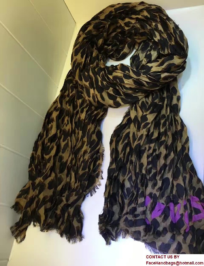 Louis Vuitton Leopard Stole Scarf M72215 2016 - Click Image to Close