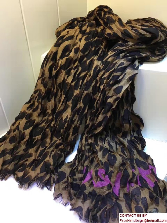 Louis Vuitton Leopard Stole Scarf M72215 2016