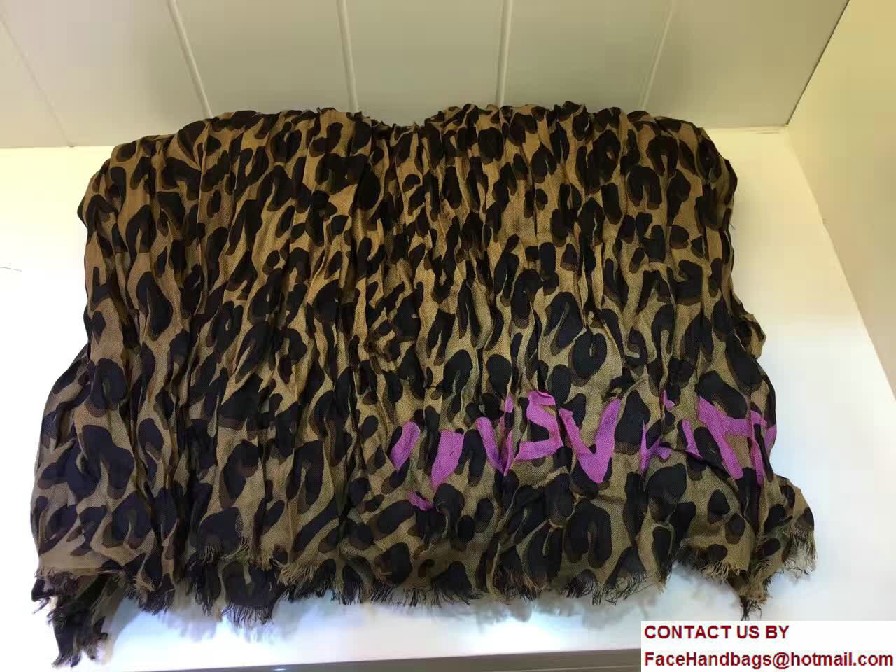 Louis Vuitton Leopard Stole Scarf M72215 2016