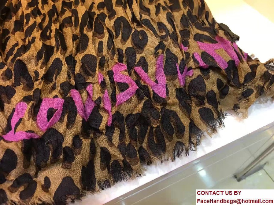 Louis Vuitton Leopard Stole Scarf M72215 2016