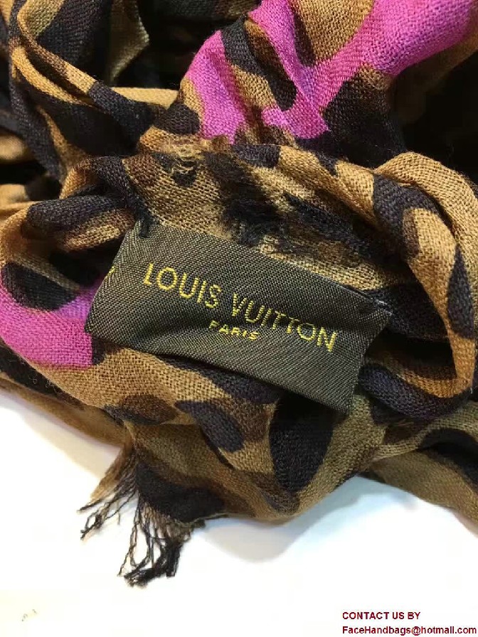 Louis Vuitton Leopard Stole Scarf M72215 2016