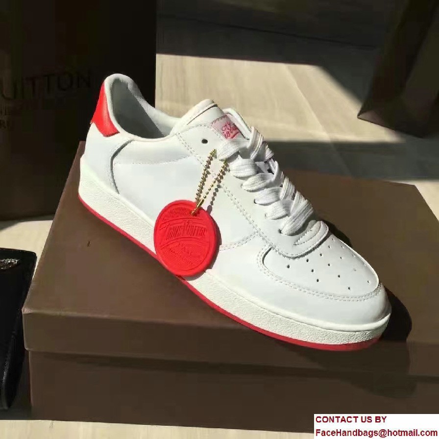 Louis Vuitton Medallion Rivoli Lovers Sneakers 1A2CVN White/Rouge 2017