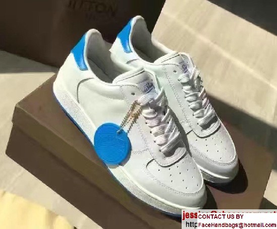 Louis Vuitton Medallion Rivoli Lovers Sneakers 1A2CWN White/Bleu 2017