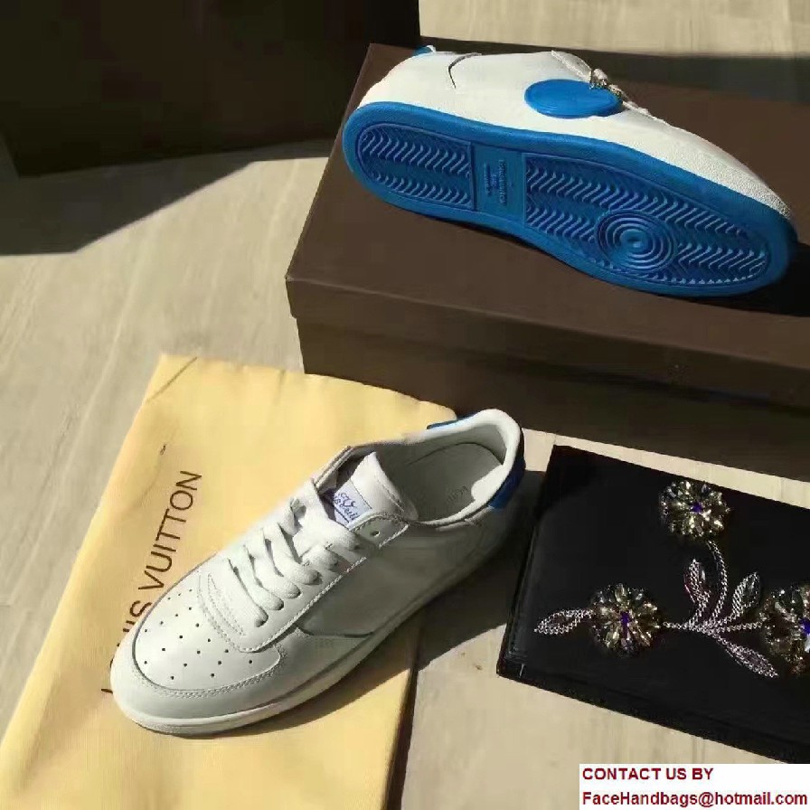 Louis Vuitton Medallion Rivoli Lovers Sneakers 1A2CWN White/Bleu 2017